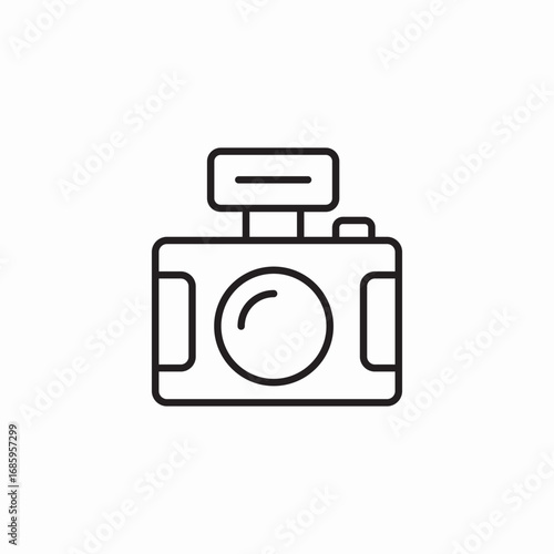 compact flash camera icon sign vector