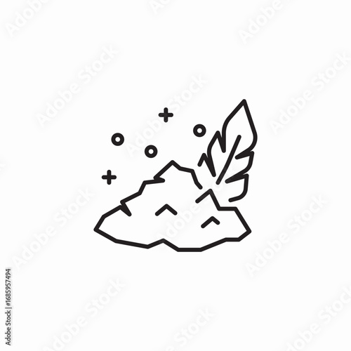 feather dust icon sign vector