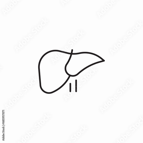 liver organ icon sign vector