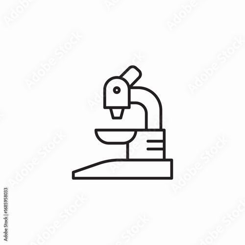 microscope research icon sign vector
