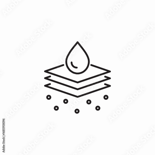 multi layer absorbent icon sign vector