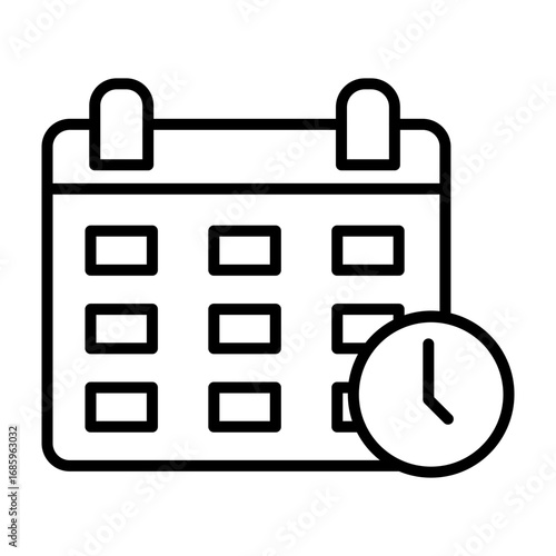 Time Period vector line icon design