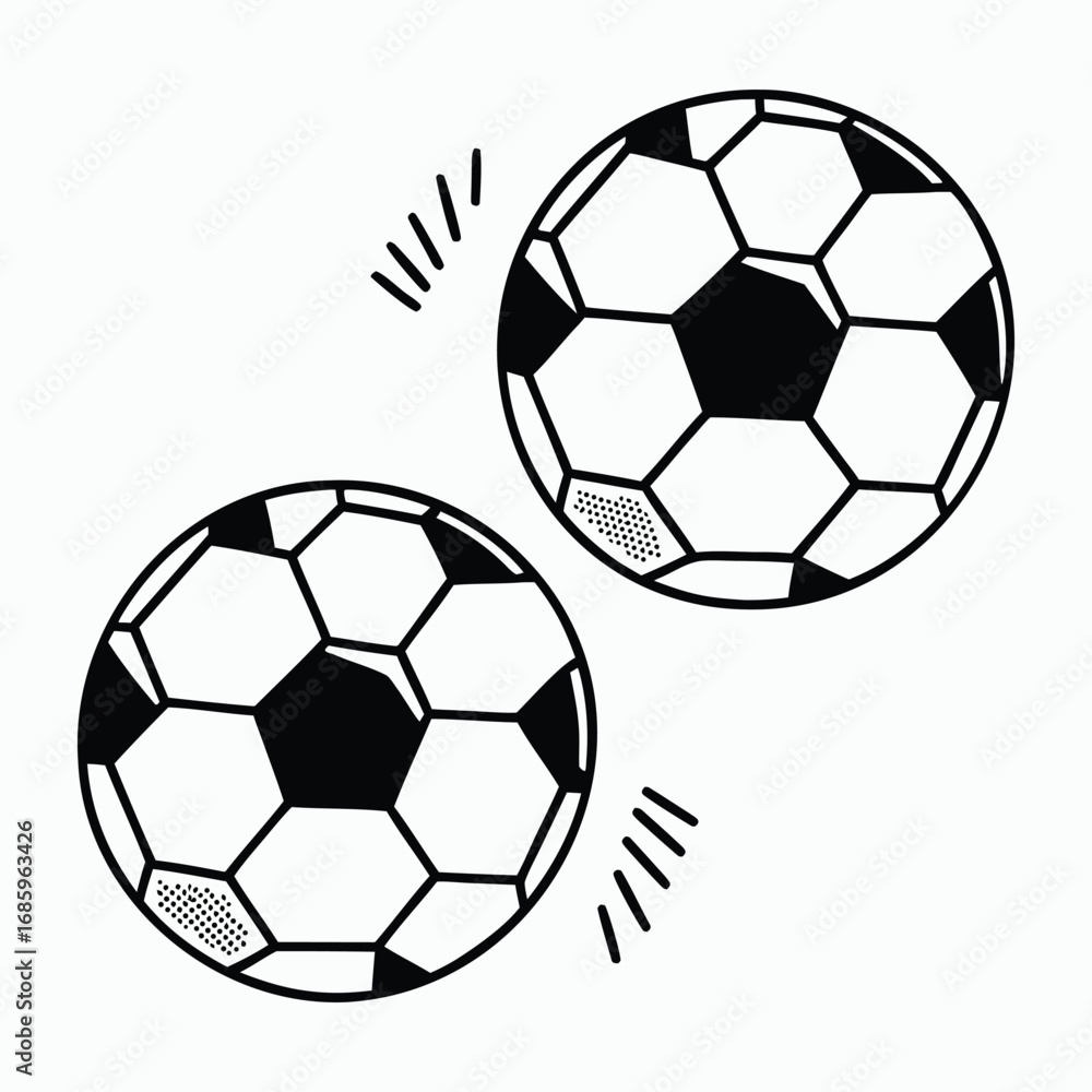 Fototapeta premium Soccer Ball Icons Collection