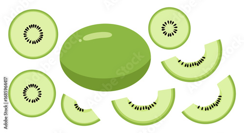 Delightful kiwi fruit arrangement showcasing vibrant color and fresh composition
