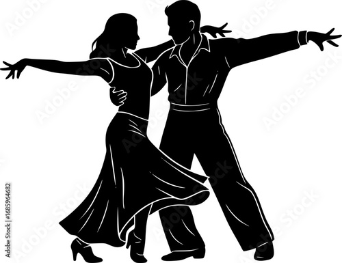 Latin dancing, couple dancing, Salsa Dancing Performing Dancers