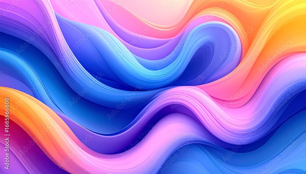 Fototapeta premium Abstract colorful wavy forms