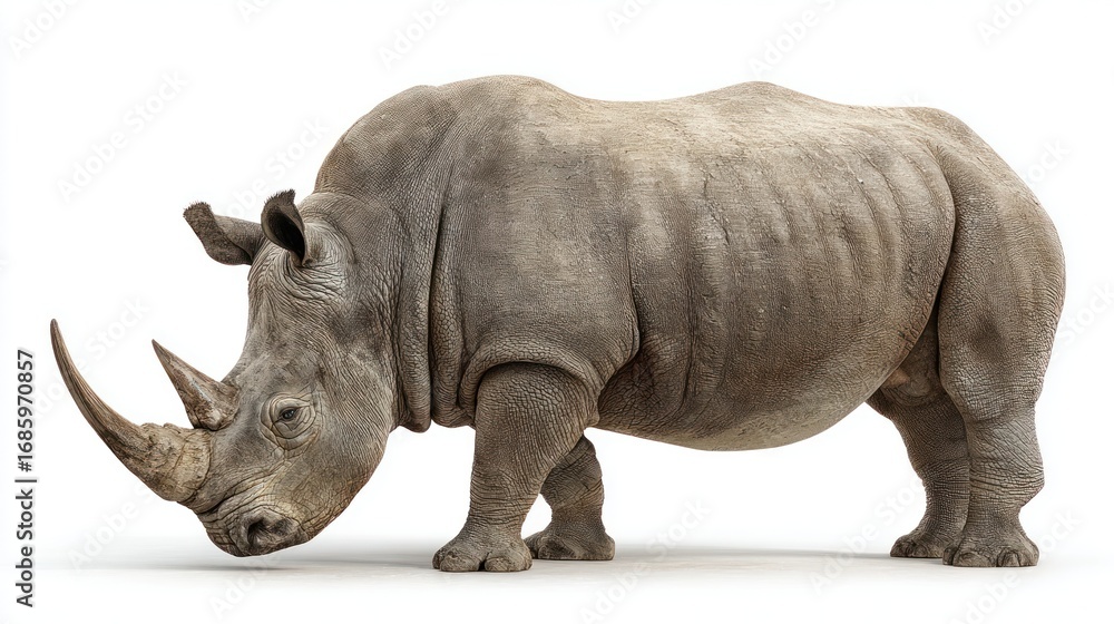 Fototapeta premium Rhinoceros profile shot
