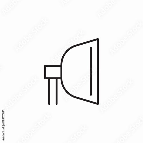 studio cone light icon sign vector