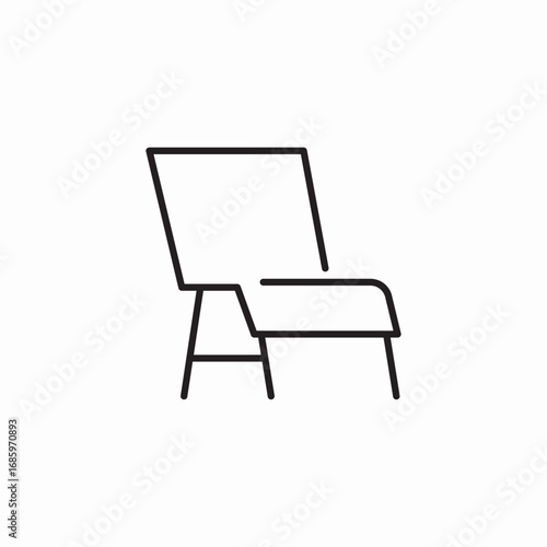 studio chair icon sign vector