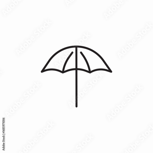 transparent umbrella icon sign vector