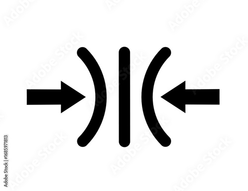 elastic or flexible icon on white background