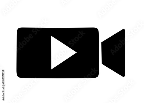 Free Download video player icon on white background - GFXLoad