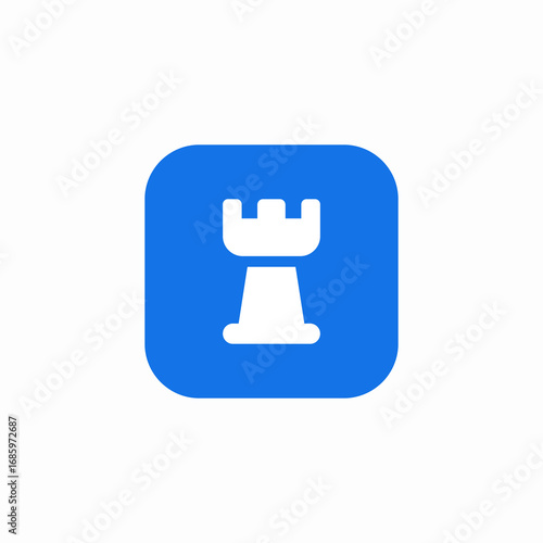 castle strategy icon sign vector