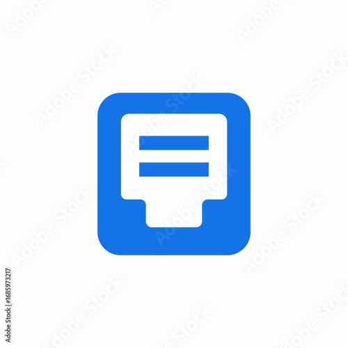 inbox message list icon sign vector