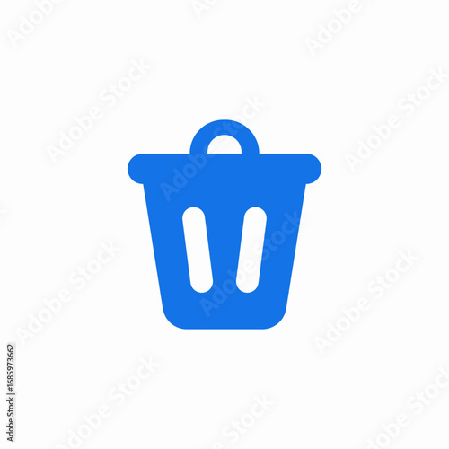 street garbage bin icon sign vector
