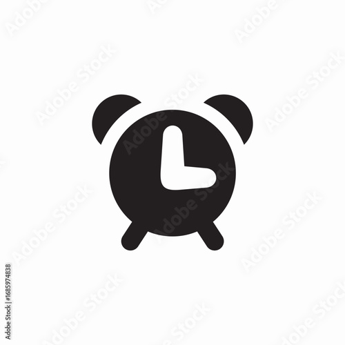 alert clock icon sign vector