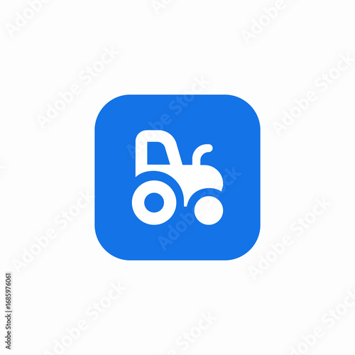 tractor farm icon sign vector