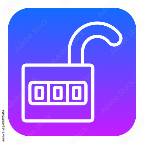 Number Padlock Vector Icons