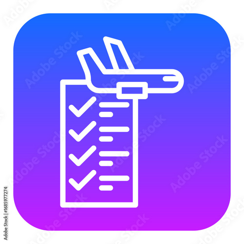 Flight Checklist Vector Icons