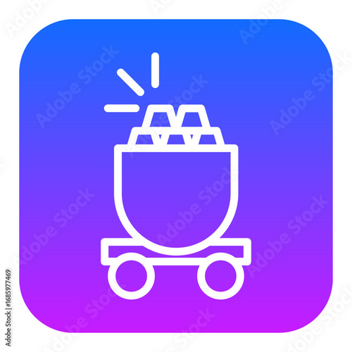Gold Cart Vector Icons