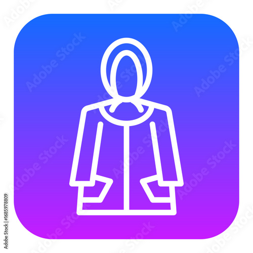 Man Raincoat Vector Icons
