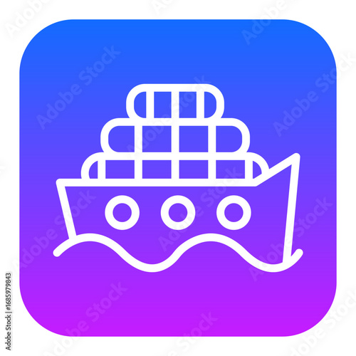 Ferry Boat Vector Icons