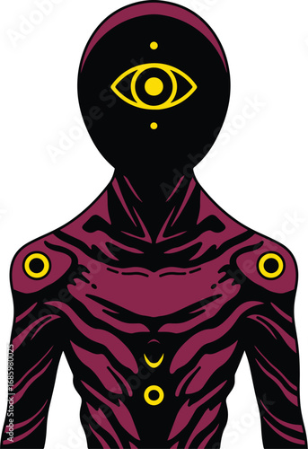 Mysterious Entity with Third Eye