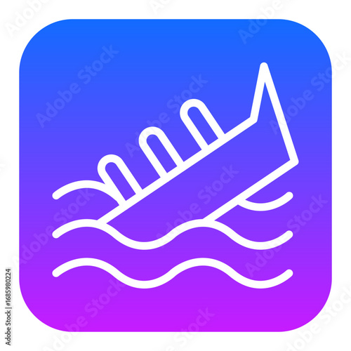 Boat Sink Vector Icons