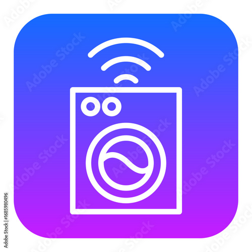 Smart Washing Machine Vector Icons