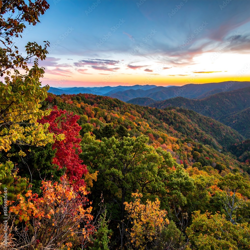 Obraz premium Autumnal mountain vista