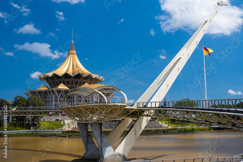 Sarawak Assembly and Darul Hana Bridge