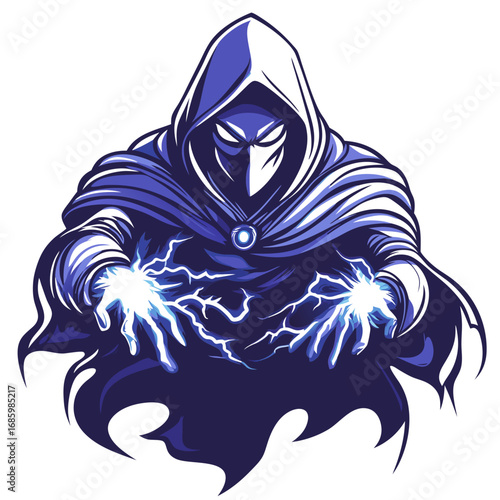 Thunder Mage Mascot Logo
