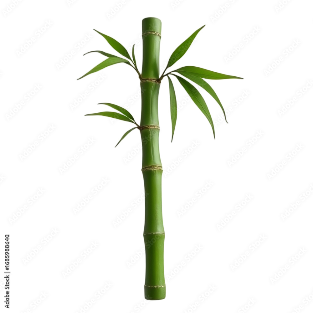 Obraz premium Tall bamboo stem isolated