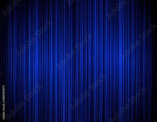 Dark blue theater curtains