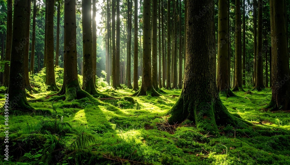 Obraz premium Sunlit Forest Floor