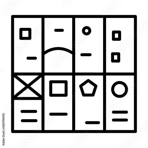 Crazy s vector line icon design 