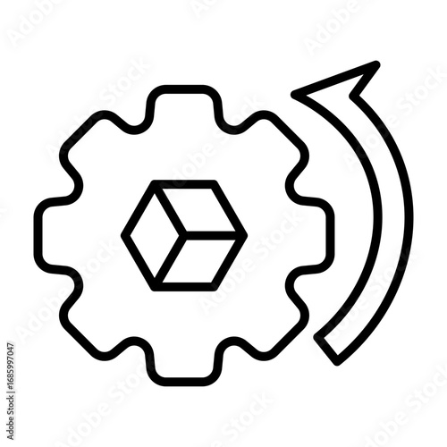 Iterative Design vector line icon design 