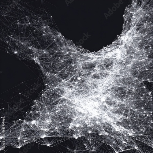 Abstract City Population Density Map