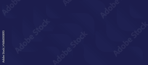 Modern gradient poster with voluminous geometric shapes in dark blue tones. Elegant monochrome design for wallpaper, flyers, covers and web banners.