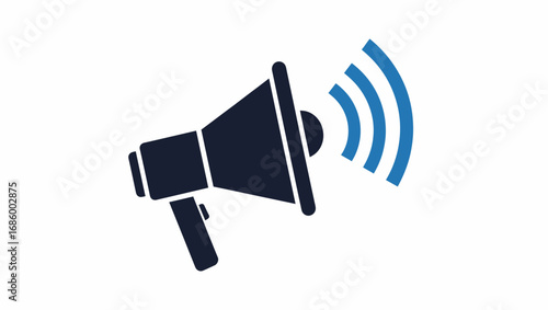 Megaphone announcement sound vector illustration icon design