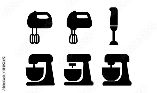 Silhouette kitchen appliances collection: hand and stand mixers