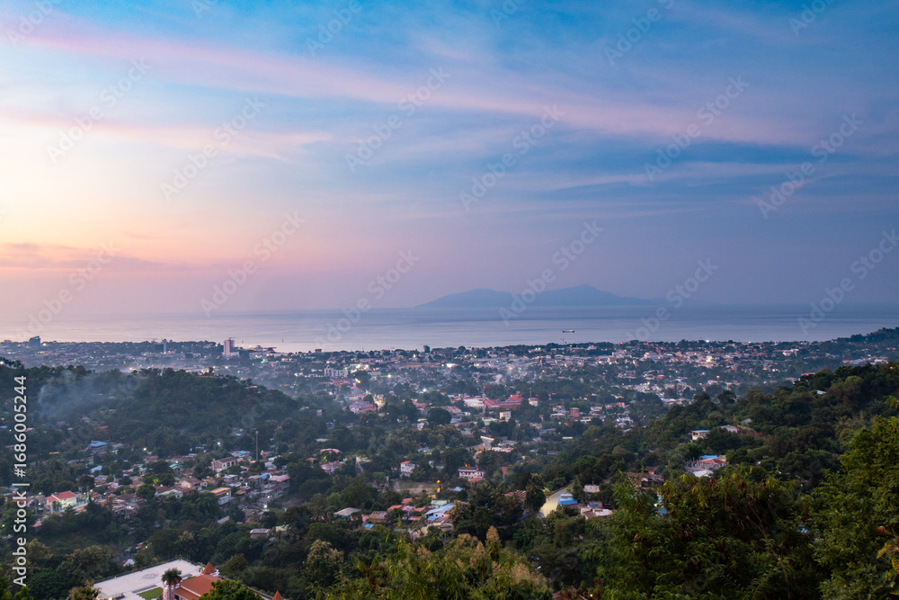 Fototapeta premium Sunset over Dili, East Timor