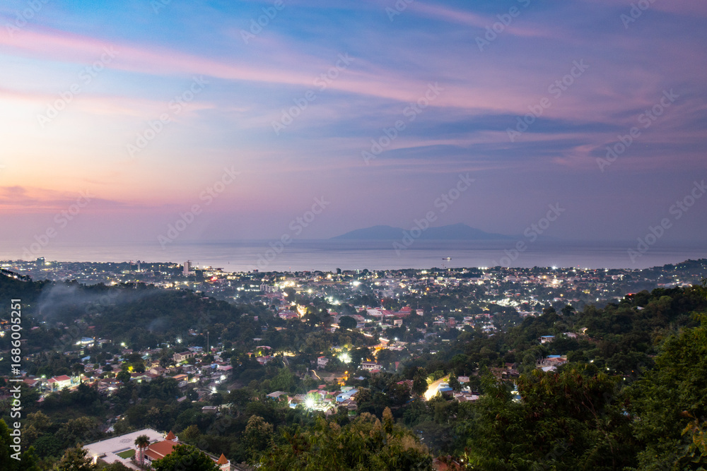 Fototapeta premium Sunset over Dili, East Timor