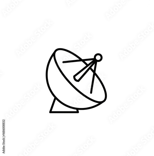2D Satellite dish icon