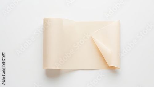 Folded Paper on White Background - Abstract Minimalist Texture