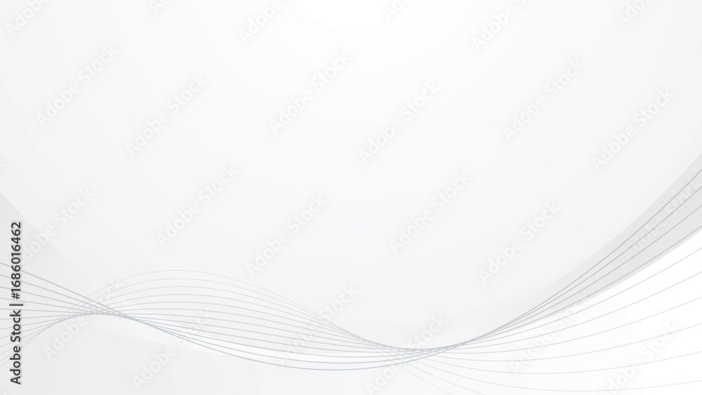 Fototapeta premium Abstract background white luxury wave shape futuristic illustration