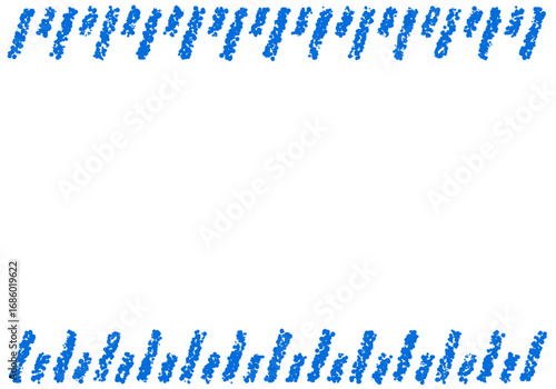 手描きのクレヨン素材　背景　フレーム