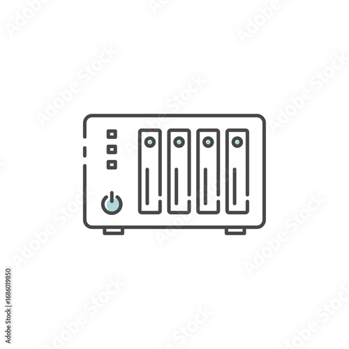 NASのベクターアイコン (線画)