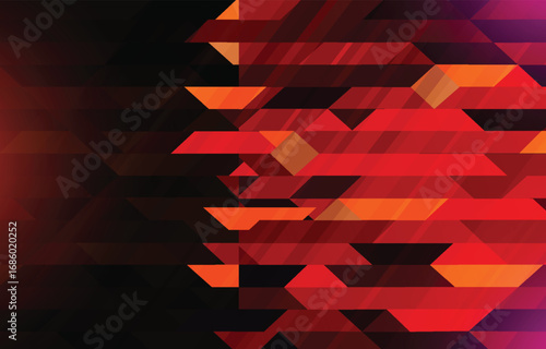 Red Geometric Dynamic Composition Background