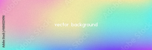 Noise Gradient Background. Abstract Grainy Bg In Pink, Purple And Blue Colors. Iridescent Hologram. Pearlescent Holographic Texture With Rainbow Foil. Light Chrome Screen With Lens Glow Effect